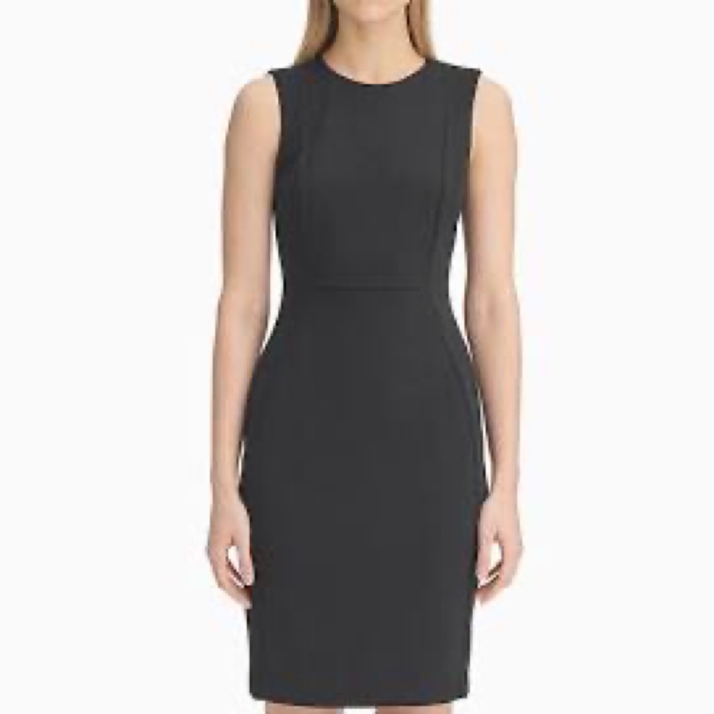 Calvin Klein / Black Sleeveless Sheath Dress